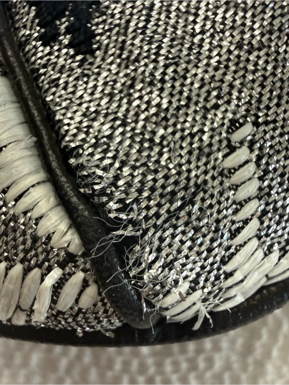 St. John Black & Silver Tapestry Hobo Luxe Jacquard Shoulder Bag black/Silver